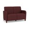 Lesro Siena Lounge Reception 2 Seat Tandem Seating No Center Arm, Walnut, RF Nebbiolo Upholstery SN2101 - alternate 1